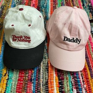 Dad caps (both hats)